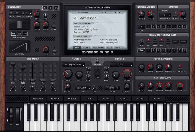 Synapse Audio – DUNE 3 v3.6.1 VSTi, VST3i, AAX x64